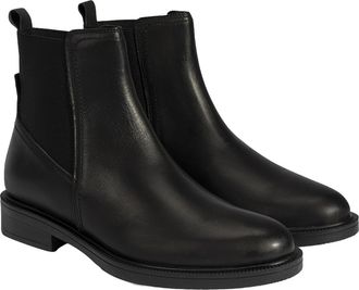 Desa Woman Ankle Boots - Genuine Leather, Animal Print Detail, Elastic Laces, Flat Heel, Breathable | Black - 39