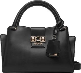 Guess Jane Small Satchel - Dames - Handtassen - Zwart - ONE Size - Polyester - Tassen