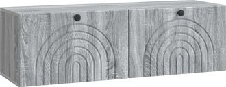 vidaXL Mueble Para Tv De Pared Gris Sonoma 98 X 31 X 30 Cm Vidaxl