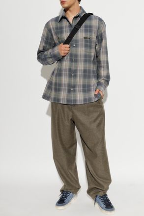 Golden Goose Wool Trousers, Mens, Grey