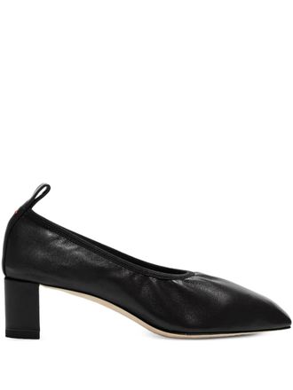 Aeyde 35mm Narissa ruched pumps - women - Nappa Leather/Lamb Skin/Calf Leather - 38.5 - Black
