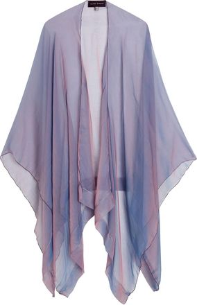 Talbot Runhof Dégradé Silk-georgette Shawl - Metallic Silver - One Size