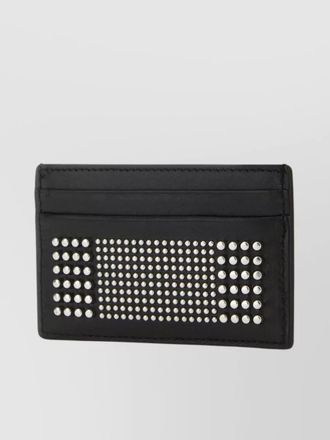 Alexander McQueen studded leather card holder