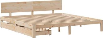 vidaXL Bed Frame with Drawers without Mattress 200x200 cm Vidaxl