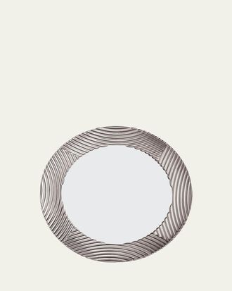 L'OBJET Corde Wide-Rim Charger, White/Silver