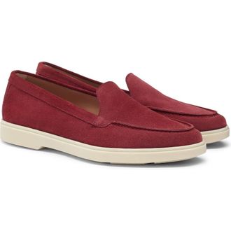Santoni Womens suede loafer in Red at Nordstrom, Size 7