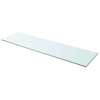 Berkfield Home Shelves 2 pcs Panel Glass Clear 110x30 cm