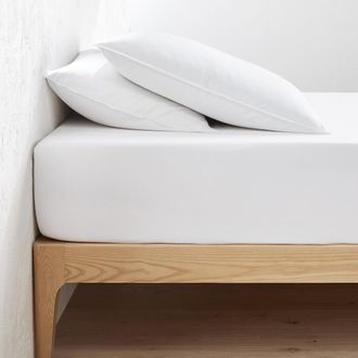 La Redoute Interieurs Effen hoeslaken in gewassen katoen, omslag 30 cm, Scenario