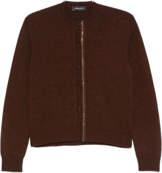 Fabiana Filippi Truien & Vesten, Dames, Bruin, S, Elegant Ebony Sweaters