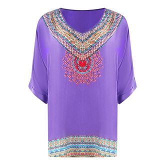 LOréal Inoa Womens Tivoli Gardenia 12009 Purple Silk Fish Top - Size 10 UK