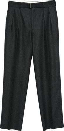 Tagliatore pleated belted trousers - Grey