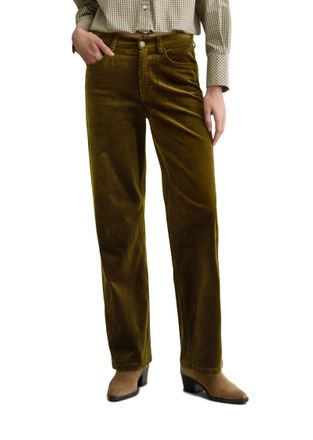 Marc O'Polo Denim Cordhose MARC OPOLO DENIM Tomma Wide, Damen, Gr. 27, L&auml;nge 30, burnished logs, Cord, Obermaterial: 98% Baumwolle, 2% Elasthan, Hosen Cordhose, mit Rip