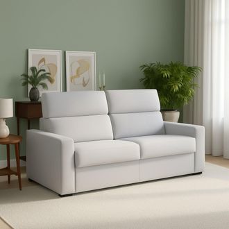 Dmora Sof&aacute; Cama 2 Plazas Sonico, Desenfundable, Con Almacenaje Made In Italy, Apertura Abatible, 200x95 Cm Gris