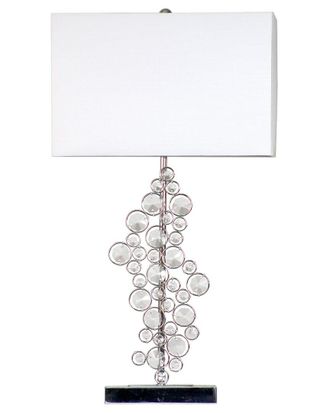 Lalia Home Prismatic Crystal Sequin And Chrome Table Lamp