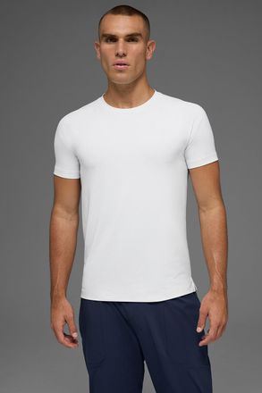 Alo | Idol Crewneck Short Sleeve Top in White, Size: Large