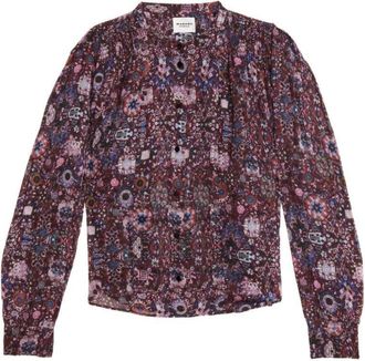 Isabel Marant Semi-Sheer Viola Blouse With Floral Pattern