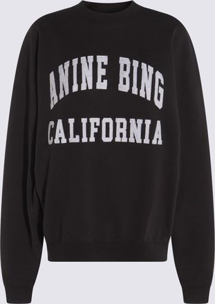 Anine Bing Black Cotton Sweatshirt