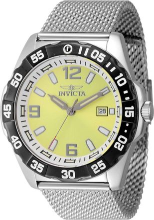 Invicta Coalition Forces 48353 Heren Horloge - Quartz Uurwerk - Roestvrij Staal met Gele Wijzerplaat - 45mm