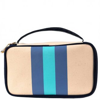 Boulevard Womens Megan Canvas Cosmetic Case In Wave