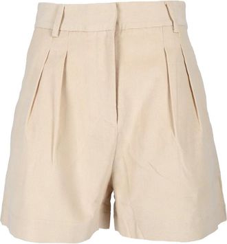 MC2 Saint Barth Aya Shorts - Dames - Bermuda - Beige - M - Leer - Korte Broeken