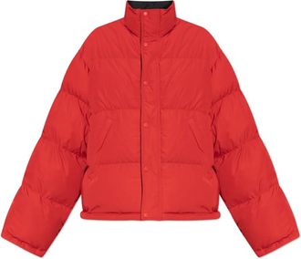 Balenciaga Omkeerbaar gewatteerd jack - Dames - Winterjassen - Rood - M - Leer - Jassen