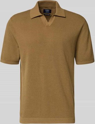 Mc Neal Regular Fit Poloshirt mit gerippten Abschl&uuml;ssen in Hellbraun, Gr&ouml;&szlig;e XXXL