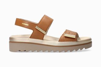 Mephisto Womens Dominica Platform Sandal In Brandy Niobel / Silk
