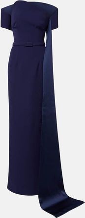 SAFiYAA Abito Giorgia off-shoulder in cr&ecirc;pe