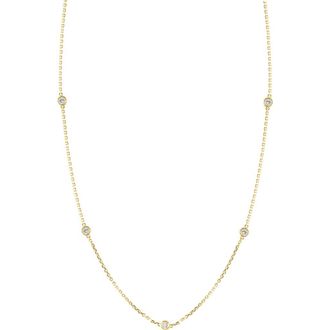 Effy Diamond Station Necklace in Silver/18K Gold/Diamond at Nordstrom Rack