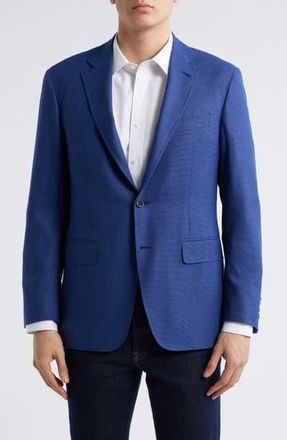 Canali Kei Trim Fit Solid Blue Impeccabile Super 130s Wool Sport Coat in Bright Blue at Nordstrom Rack, Size 49 Us / 62 Eu Long