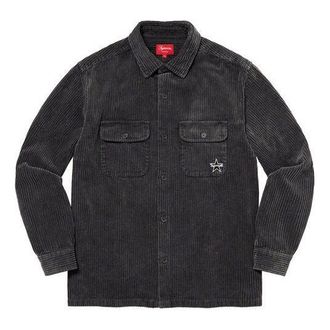 SUPREME Corduroy Shirt Black SUP-SS22-065