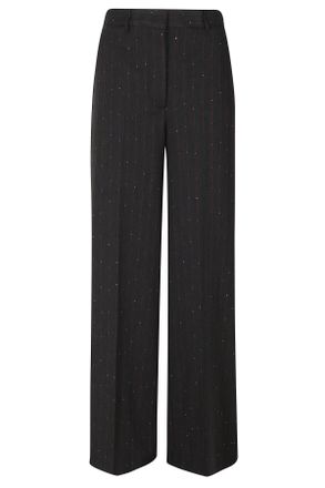 Ermanno Scervino Anthracite Cropped Wide-Leg Pants