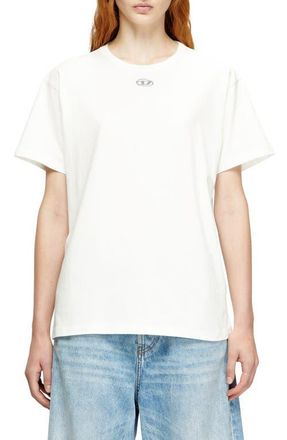 Diesel T-Normy-OD-S1 Metallic Oval D Cutout T-Shirt in Off/white at Nordstrom, Size Xx-Small
