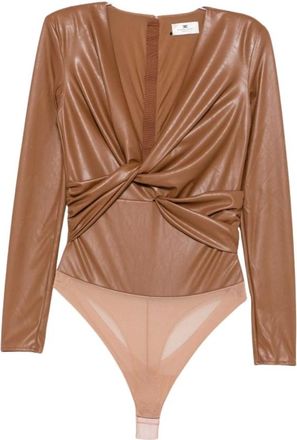 Elisabetta Franchi Mujer, Camisetas, Marr&oacute;n, Talla: M