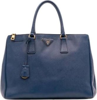 Prada Pre-owned Handbags, female, Blue, Size: ONE SIZE Pre-owned Leather totes