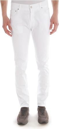 Daniele Alessandrini Wit Casual Overhemd Pj 4610L1003531 - Heren - Slim Fit Jeans - Wit - W38 - Jeans