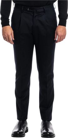 PT01 Slim Fit Pantalone - Heren - Straight fit broeken - Blauw - W40 - Wol - Broeken