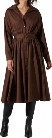Astr Darany Midi Dress In Brown