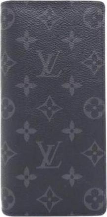 Louis Vuitton Pre-owned Monogram Eclipse Long wallet (bi-fold) - Heren - Vintage Accessoires - Zwart - ONE Size - Vintage