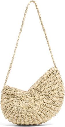 Stoney Clover Lane Shell Spiral Raffia Crossbody Bag in Natural at Nordstrom
