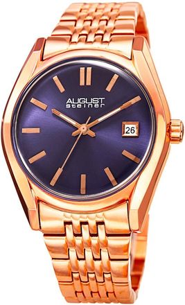 August Steiner Quartz Purple Dial Ladies Watch AS8235RGBU