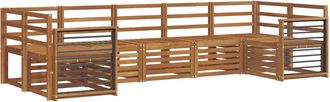 vidaXL Conjunto De Sof&aacute;s De Exterior 7 Uds. Natural Vidaxl