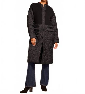 Ramy Brook Melanie Combo Puffer Coat In Black