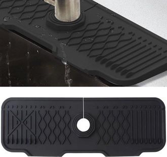 No Brand Alfombrilla De Silicona Para Grifo, Protector Antisalpicaduras Para Grifo De Lavabo, Bandeja Antigoteo Para Manija De Grifo, Alfombrilla De Enjuague P