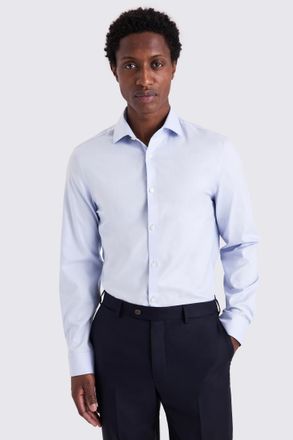 Moss Slim Fit Sky Dobby Shirt