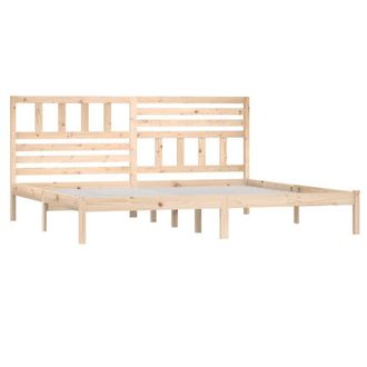 Berkfield Home Beautiful Bed Frame Solid Wood Pine 200x200 cm in Light Tan
