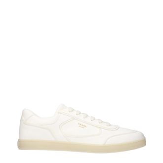 Prada mannens Leren sneakers beige/ivoor