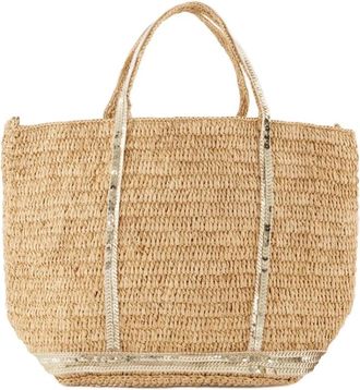 Vanessa Bruno Tote Bags, female, Yellow, Size: ONE SIZE Cabas Raphia