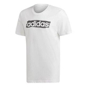 adidas Alphabet Logo Sports Short Sleeve White DV3050