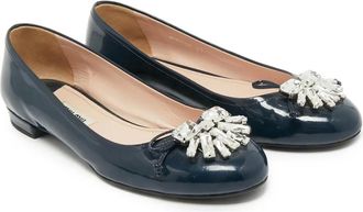 Miu Miu Ballerine con decorazione - Blu